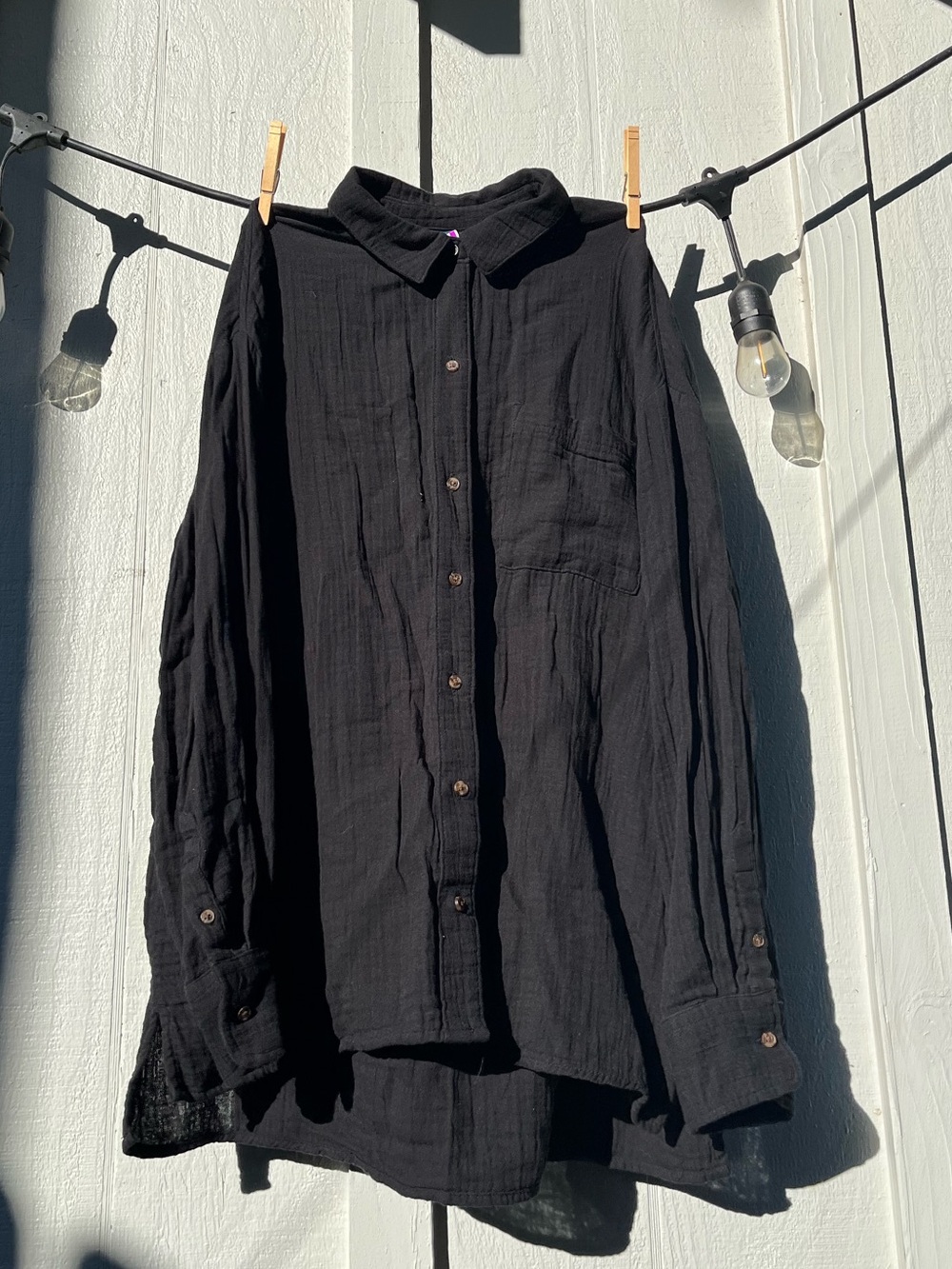 Old Navy Black Women's Button-Up Skirt